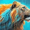 Splatter Lion Diamond Painting