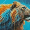 Splatter Lion Diamond Painting