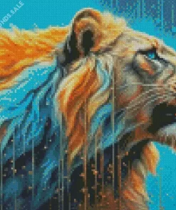 Splatter Lion Diamond Painting