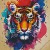 Splatter Tiger Diamond Painting