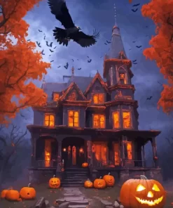 Spooky Dark House Diamond Paintings