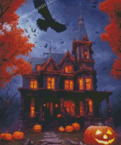 Spooky Dark House Diamond Paintings