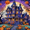 Spooky Halloween Castle Diamond Paintings