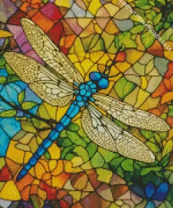 Stained Glass Dragonfly Diamond Painting