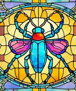 Stained Glass Ladybug Diamond Painting