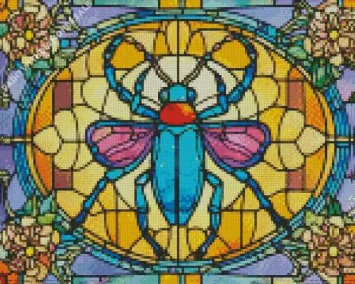 Stained Glass Ladybug Diamond Painting