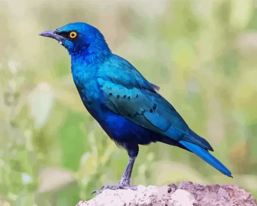 Starling Blue Bird Diamond Painting