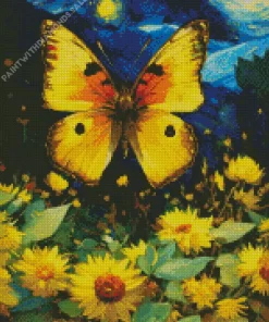 Starry Night Butterfly Diamond Painting