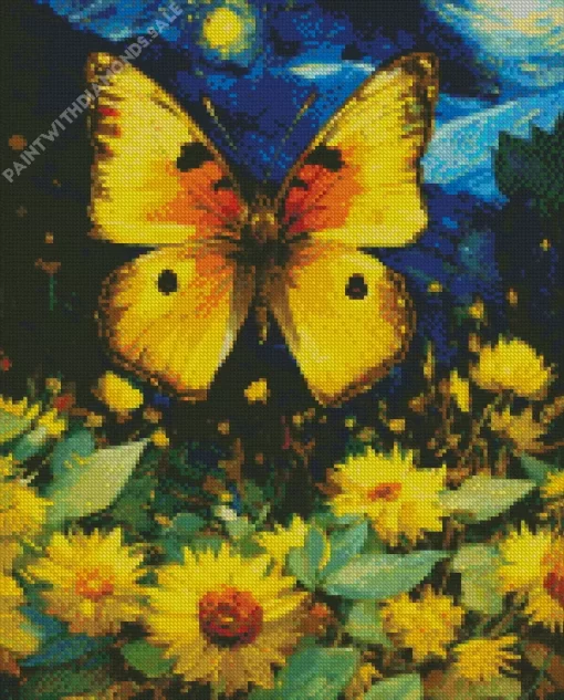 Starry Night Butterfly Diamond Painting