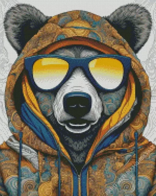 Stylish Bear Diamond Painting