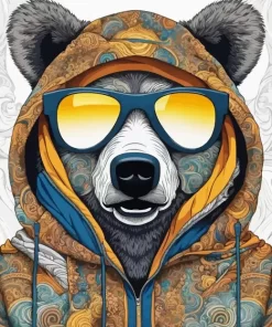 Stylish Bear Diamond Painting