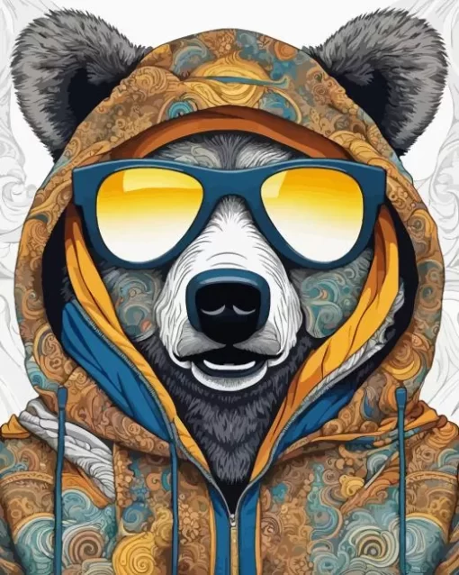 Stylish Bear Diamond Painting