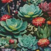 Succulent Plants Art Diamond Painting