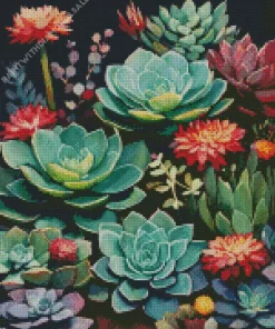 Succulent Plants Art Diamond Painting