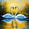 Swan Pair Art Diamond Painting