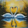 Swan Pair Art Diamond Painting