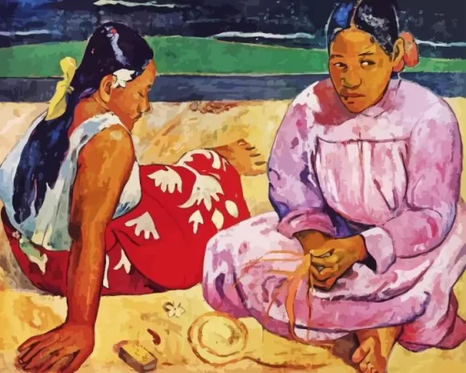 Tahitian Women On The Beach Diamond Paintings