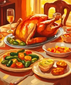 Thanksgiving Table Diamond Paintings