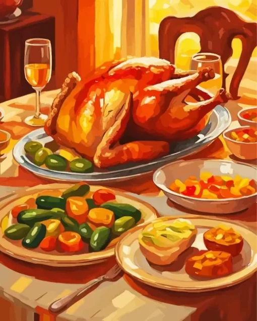 Thanksgiving Table Diamond Paintings