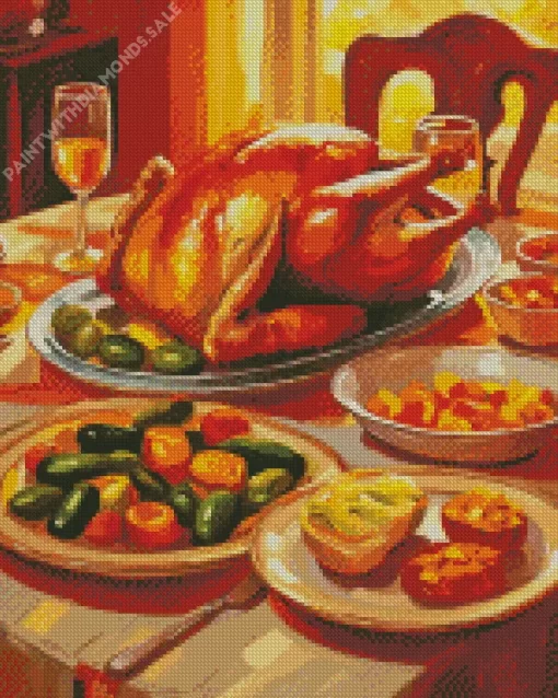 Thanksgiving Table Diamond Paintings