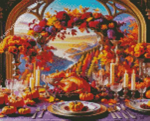 Thanksgiving Table Art Diamond Paintings