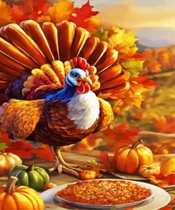 Aesthetic Thanksgiving Turkey Diamond Paintings