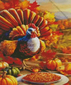 Aesthetic Thanksgiving Turkey Diamond Paintings