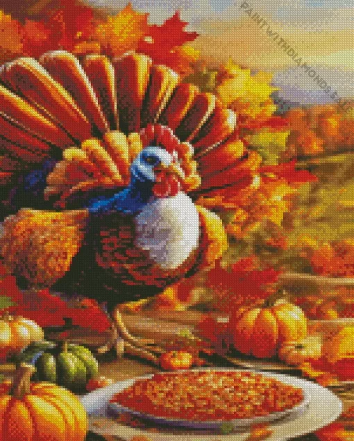 Aesthetic Thanksgiving Turkey Diamond Paintings