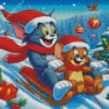 Tom And Jerry Christmas Diamond Paintings