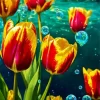 Underwater Tulips Diamond Painting