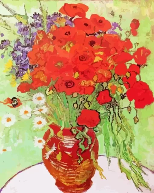 Vincent Van Gogh Poppies And Daisies Diamond Paintings