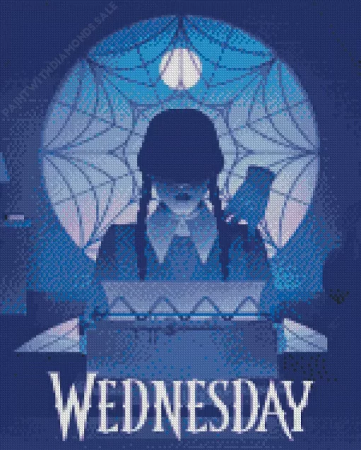 wednesday illustration poster Diamond By Numbers