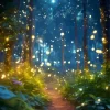 Whimsical Forest With Fireflies Diamond Painting