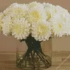 White Chrysanthemum In Vase Diamond Painting