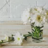 White Chrysanthemum Vase Diamond Painting