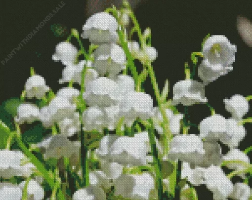 White Lily Of The Valley Diamond Painting