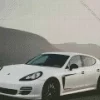 White Porsche Car Diamond Painting