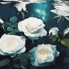 White Roses Underwater Diamond Painting