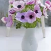 White Vase Of Anemone Flowers Diamond Painting