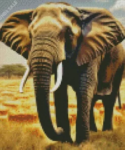 Wild Elephant Diamond Painting