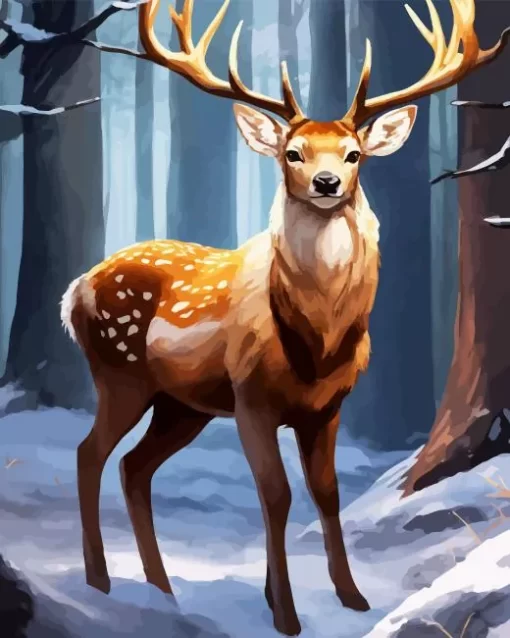 Wild Deer Animal Diamond Painting