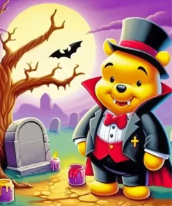 Winnie The Pooh Vampire Diamond Paintings