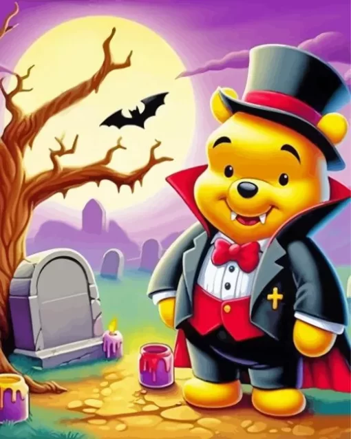 Winnie The Pooh Vampire Diamond Paintings