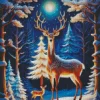 Winter Deers Diamond Painting