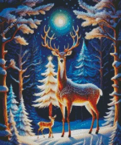 Winter Deers Diamond Painting