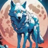 Wolf And Moon Diamond Painting