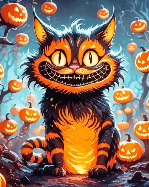 Halloween Wonderland Cat Diamond Paintings