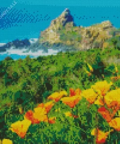 Yellow California Poppy Diamond Painting