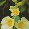 Yellow Hollyhock Flowers Diamond Painting