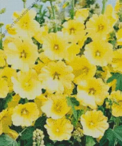 Yellow Hollyhocks Diamond Painting